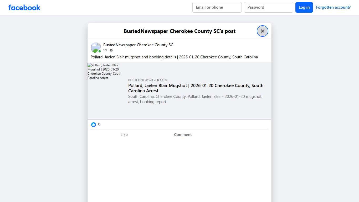 Pollard, Jaelen Blair... - BustedNewspaper Cherokee County SC | Facebook